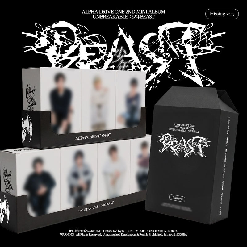 [Pre-Order] ALPHA DRIVE ONE 2ND MINI ALBUM [UNBREAKABLE : 少年 BEAST] Hissing Ver.