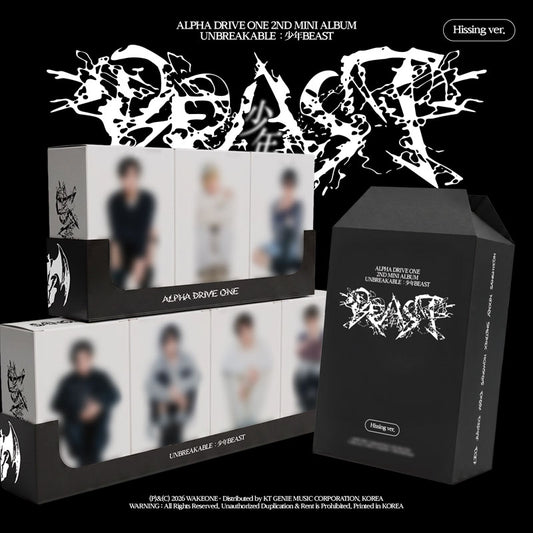 [Pre-Order] ALPHA DRIVE ONE 2ND MINI ALBUM [UNBREAKABLE : 少年 BEAST] Hissing Ver.